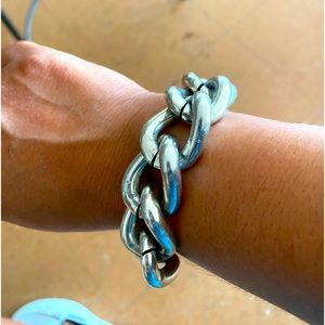 Big Metal Chain color Silver Lucia bracelet